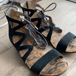Sam Edelman suede zip up sandal